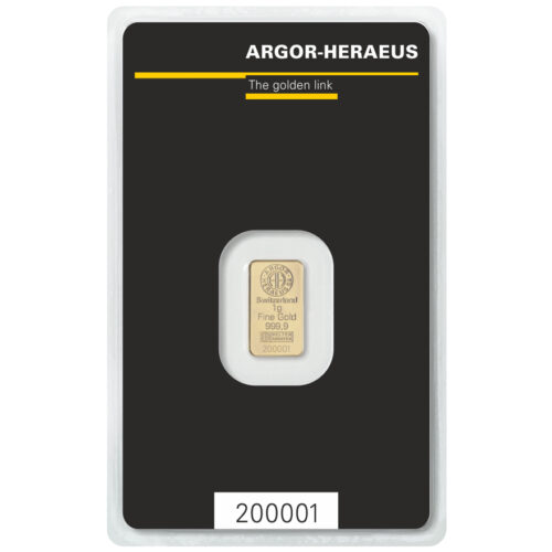 Goldbarren kaufen Argor Heraeus 1 g