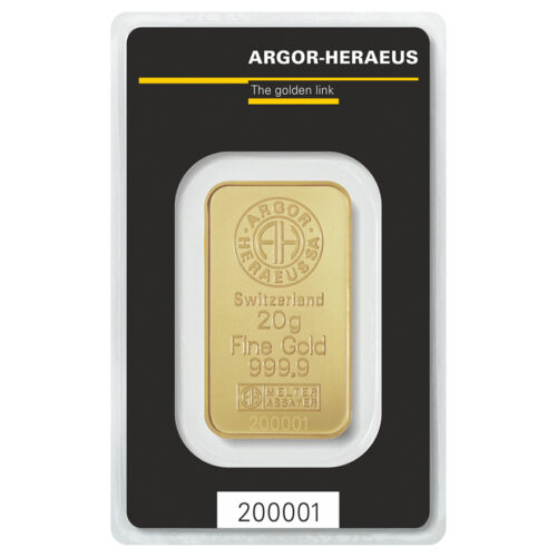 Goldbarren kaufen Argor Heraeus 20 g