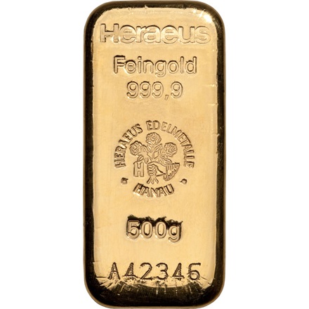 Goldbarren kaufen Heraeus 500 g