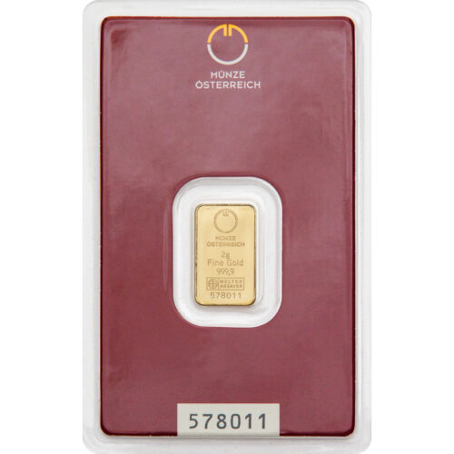 Goldbarren kaufen Münze Österreich 2 g