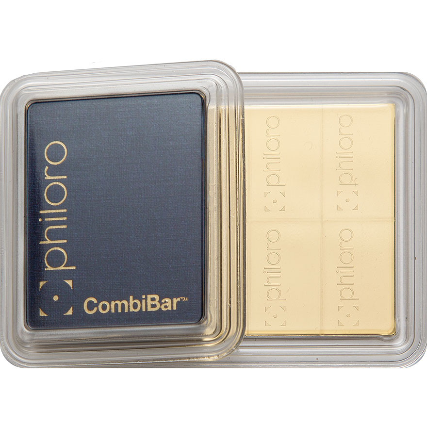 1 Unze Gold Philoro CombiBar™ 10 Tafelbarren - Edelmetallhaus Krone