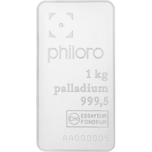Philoro 1 kg Palladium 999,5 Feinheit - Palladiumbarren im Zollfreilager