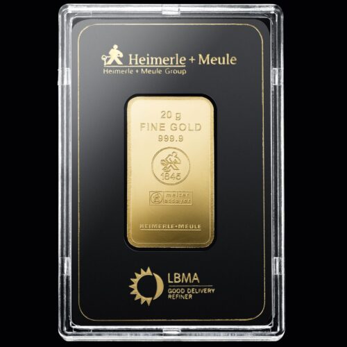Goldbarren Heimerle + Meule 20 g Gold / 999,9 Fine Gold LBMA Zertifiziert kaufen und verkaufen